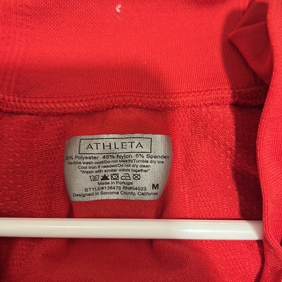Athleta red pullover 1/4 zip up - Picture 4 of 4
